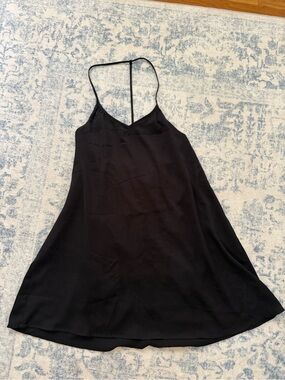 Black Slip Dress with Thin Straps